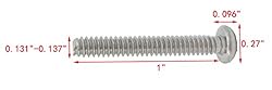 FixtureDisplays® 6-32 X 1" Stainless Pan Head