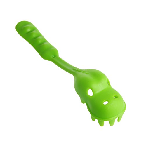 Onpiece Pasta Server Dinosaur Spaghetti Serving Spoon Fork Crocodile (Green)