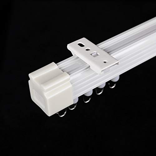 VRSS Aluminum Straight Ceiling Track Curtain Track Top Mounting Set 1 Meter/3.2 Feet Length (1 Meter Track)