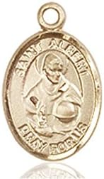 VERY SMALL CHILDRENS JEWELRY / 14kt Gold St. Albert the Great Medal / Chain NOT Included / Scientists/Philosophers