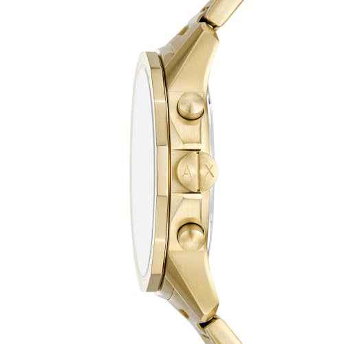 Armani Exchange Watch for Men, Chronograph Movement and 44mm Case Size with Stainless Steel, Leather or Silicone Strap