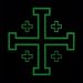 LEGEEON Glow Dark Order Holy Sepulchre Jerusalem Cross Templar Crusaders Tactical Morale PVC Fastener Patch