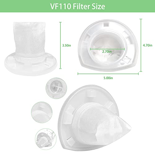 4 Pack Replacement Filter for Black & Decker Power Tools VF110 Dustbuster Cordless Vacuum Compatible CHV1410L,CHV9610, CHV1210, CHV1410, CHV1410B, CHV1510, BDH2000L