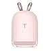 220 ML Mini Cute Cool Mist Humidifier, Lovely Rabbit Air Purifier with 7 Color Led Light, USB Moisture Sprayer with Quiet Operation for Bedroom Office Car (Pink)