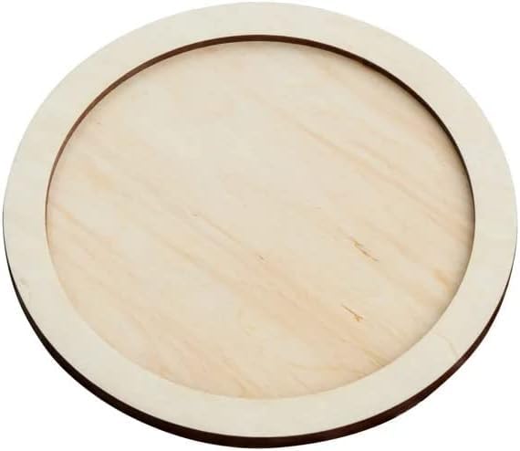 Round Natural Wooden Tray for Decoration 10 cm = 8 inches (2)
