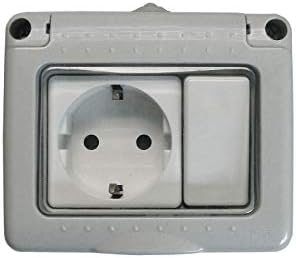 Bf bf-19 - Interruptor+base enchufe schuko gris bolsa: Amazon.es: Bricolaje y herramientas