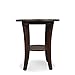 Leick Home Boa End Table, Solid Wood, 22 in. Round, Bottom Display Shelf, Easy-Assembly, For Living Room/Bedroom, Chocolate Oak, 22.0 in. Diameter x 24.0 in. H, 10302