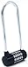 Combination Lock, Combination Padlock, Long Shackle Security Lock for Home, School, Office, Warehouse, Fence, Storage Lockers, Gym Lockers, Cabinets, Drawers, Toolboxes - With You6688-1 Pack - Long