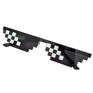 JHCHA Mannen Vrouwen MLG Pixelated Zonnebril Thug Leven Party Brillen Mozaïek Vintage Eye Wear