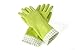 Full Circle Splash Patrol Natural Latex Cleaning and Dish Gloves, Medium/Large, Green