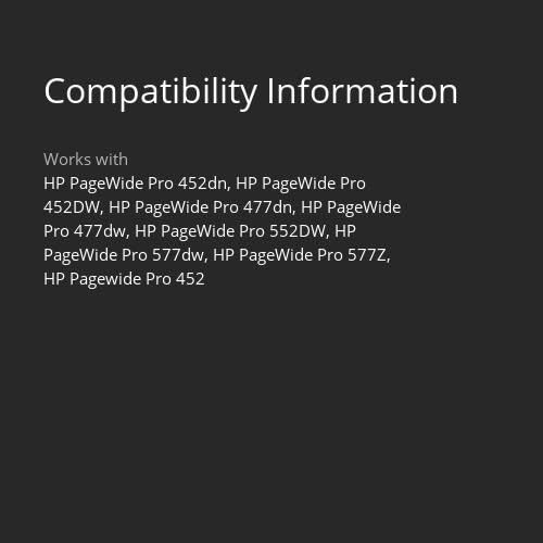 HP 972X PageWide Cartridge High Yield Black Ink Cartridge for HP Printers | Works with Printer Series: PageWide Pro 452, 477, 552dw, 577 | F6T84AN