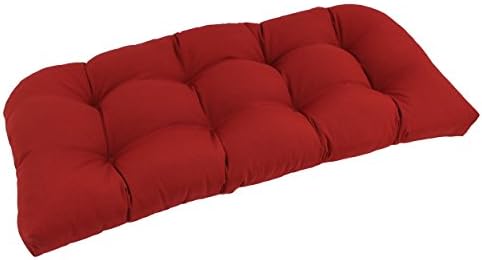 Blazing Needles Twill Rounded Back Loveseat Cushion, 42" x 19", Natural