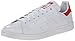 adidas Men's Originals Stan Smith Sneaker, White/White/Collegiate Red, 9 M US