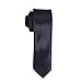 Doninex Men's Solid Black Skinny Tie
