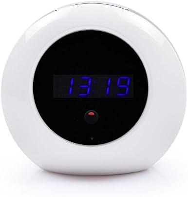 LFHMLF Hidden Camera Alarm Clock HD 1080P Spy Camera, Motion Activated Looping Recording Nanny Cam With Remote Controller Mini Video Camera