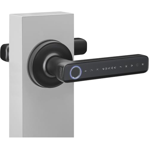 MARCHESI Drückergarnitur Office R Türgriffe mit Fingerprint, Zifferncode Zutrittskontrolle, schwarz