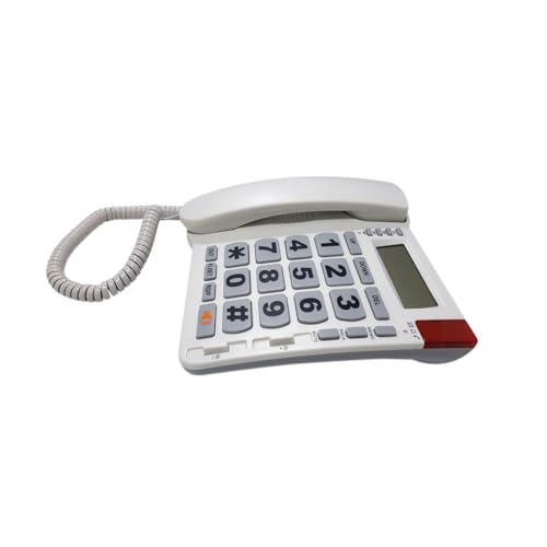 Select Sound | Teléfono Alámbrico con Numeros Grandes e identificador de Llamadas con función de Manos Libres para Casa U Oficina