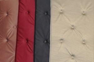 Tufted Piano Bench Cushion in Steel Gray (14.5" x 35")