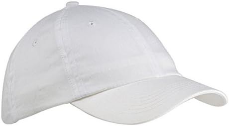 Youth 6-Panel Brushed Twill Unstructured Cap - WHITE - OS