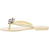 Melissa Harmonic Collection Womens Fashion Sandals - Dressy Flip Flops with Metallic Bow - Lightweight PVC, Flexible Design - Summer Sandals for Women, Flat &amp; Flexible