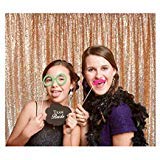 4FTX6FT-Rose Gold-Sequin Photo Backdrop, Wedding