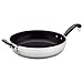 Farberware Classic Series Deep Nonstick Frying Pan / Fry Pan / Skillet with Helper Handle - 12 Inch, Silver