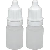 BOHLJRUI 2 Pack Mini Eye Dropper Bottles, 3ml Empty Liquid Medicine Travel Containers, Small Plastic Applicator Bottles for Travel (2)