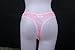 Haian PVC G-String Lace Panties Ladies Briefs Color Transparent Pnik (X-Large)