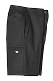 Dickies Occupational Workwear LR642BK 42 Polyester/ Cotton Relaxed Fit Men's Premium Industrial Multi-Use Pocket Short with Hidden Snap Closure, 42
