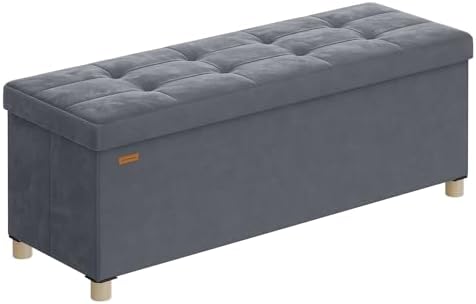 Sitzbank mit Stauraum, Hocker faltbar, 112 L, 38 x 110 x 40 cm