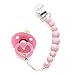 Ali+Oli Pacifier Clip Holder for Baby | Cami (Soft Pink)