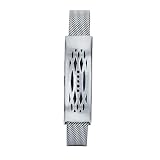CAGOS Compatible with Fitbit Flex 2 Bands, Stainless Steel Wrist Metal Chain Replacement Accessory for Fitbit Flex 2 Fitness Activity Tracker (Mesh Silver)