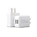 Wall Charger, [3 PACK]Dual Port USB Plug,Portable Travel Adapter Block,for iPhone SE / 6s / 6 / 6 Plus, iPad Air 2 Pro/mini 3,Galaxy S7 Edge S6 Edge /Edge+,Note 5,LG G5[White]