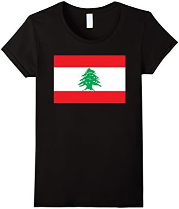 Womens Lebanon Flag Shirt Lebanese Festival Family Party T-Shirt Large Black