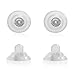 Universal EZback Earring Backs Soft Clear Silicone and 14k White Gold Medium 2 Pairs