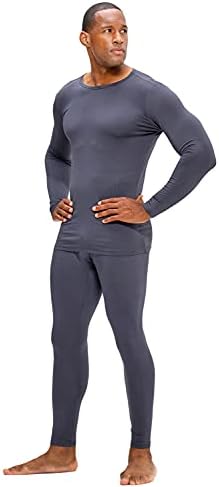 Octave Men's Thermal Long Johns - Charcoal Grey Long Underwear Baselayer For Cold Weather-330420