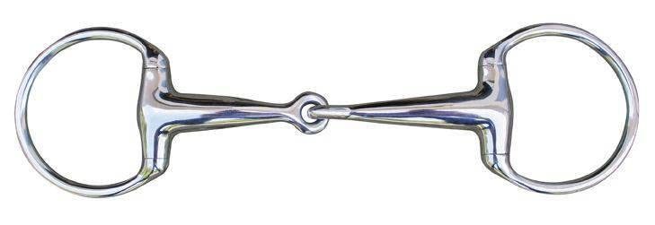 HKM 9872 Eggbutt Snaffle Bit 18 mm Solid Stainless Steel, S