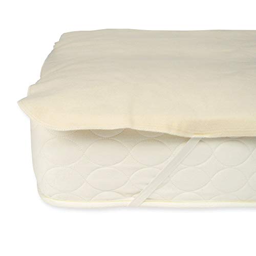 Naturepedic Organic Waterproof Protector Pad with Straps - Twin -Beige  38"x 75" (Certified Refurbished) - Thumbnail 4