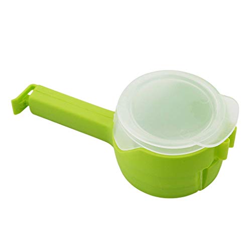 Efaster Bag Clip Pour Food Sealing Storage Seal Sealer Freezer Fridge Clamp Cover Fresh-Keeping Clipsï¼ŒAll-Purpose Air Tight Grip Clips for Kitchen Office to Seal Coffee Bags (Green X2)