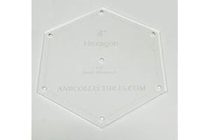 ANBCOLLECTIBLES Choice of Size Acrylic Hexagon Quilt Template (12")