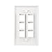 [UL Listed] Cable Matters 10-Pack Low Profile 6-Port Keystone Jack Wall Plate, RJ45 Wall Plate for Keystone Jacks in White