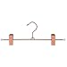 Amber Home 5 Pack Rose Copper Gold Metal Pants Hangers With Adjustable Clips for Skirts, Jeans, Trousers - Heavy Duty
