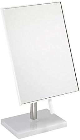 Espejo sin apoyo para tocador o baño (22 x 16 cm), color blanco: Amazon