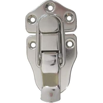 Nickel Finish Medium Toggle Trunk Drawbolt Closure Clasp Latch | Lock for Chest Suitcase, Jewelry Box, Steamer Trunk & Other Antique or Modern Furniture | N-3924 (1)