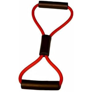 Nictor Figure 8 Professional Toning Belt | Latex Tube Exerciser, Fitness Bands (Red)