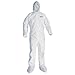 Kleenguard A10 Light Duty Coveralls 10631, Zip Front Elastic Wrists Hood Boots Breathable Material White 2XL, 25 Case