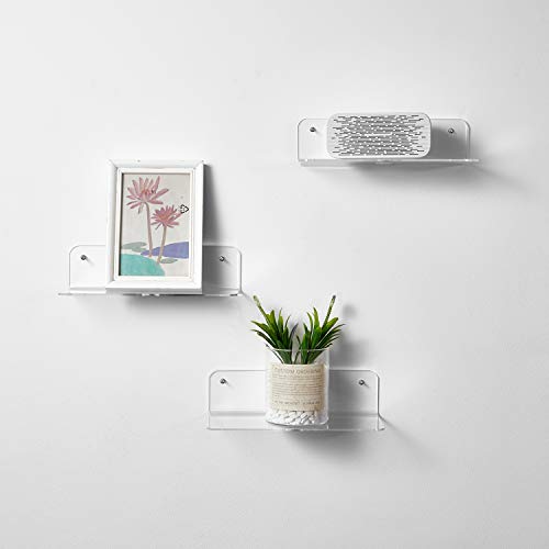OAPRIRE Floating Shelves Set of 2 with Cable Clips Easily Expand Wall