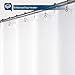 Barossa Design Waterproof Extra Long Shower Curtain or Liner Microfiber 72 x 84 inches, Soft Feel & Hotel Quality, Machine Washable, White, 72x84