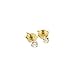 14k Yellow Gold Cubic Zirconia Stud Earrings, 2mm (0.06ctw)