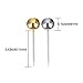eBoot 800 Pieces Map Tacks Push Pins Round Plastic Head with Stainless Steel Point, 0.16 Inch Head (Silver/Gold)